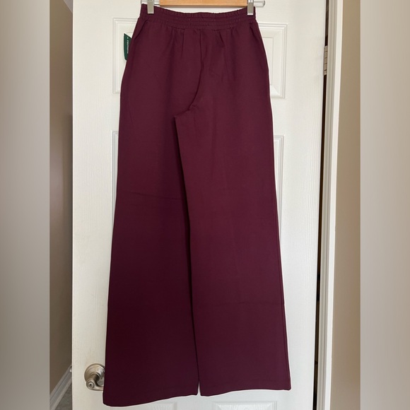 Simons/Icone Burgundy Wide Leg Dress Pants Size XS - Picture 4 of 8